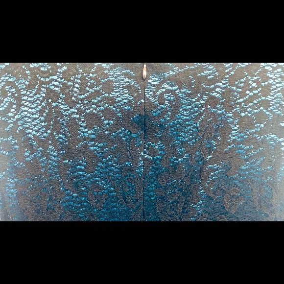 Frank Lyman Black & Teal Beaded Cocktail dress - Picture 3 of 5